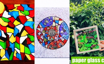 6 paper glass crafts for kids or children